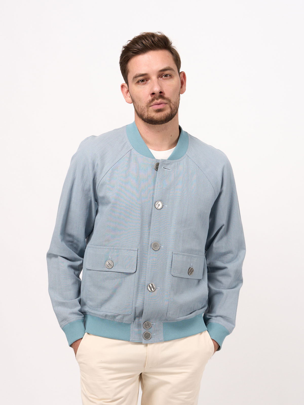 Бомбер льняной