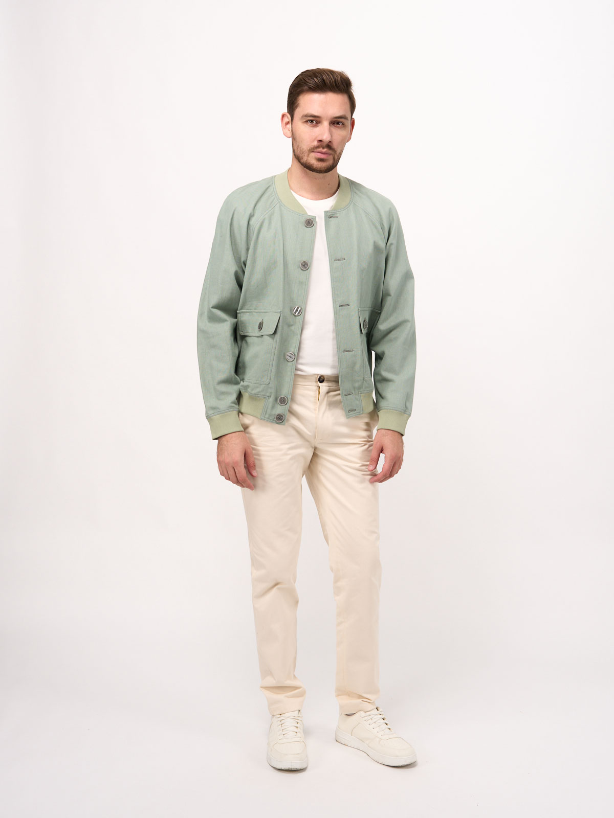 Бомбер льняной