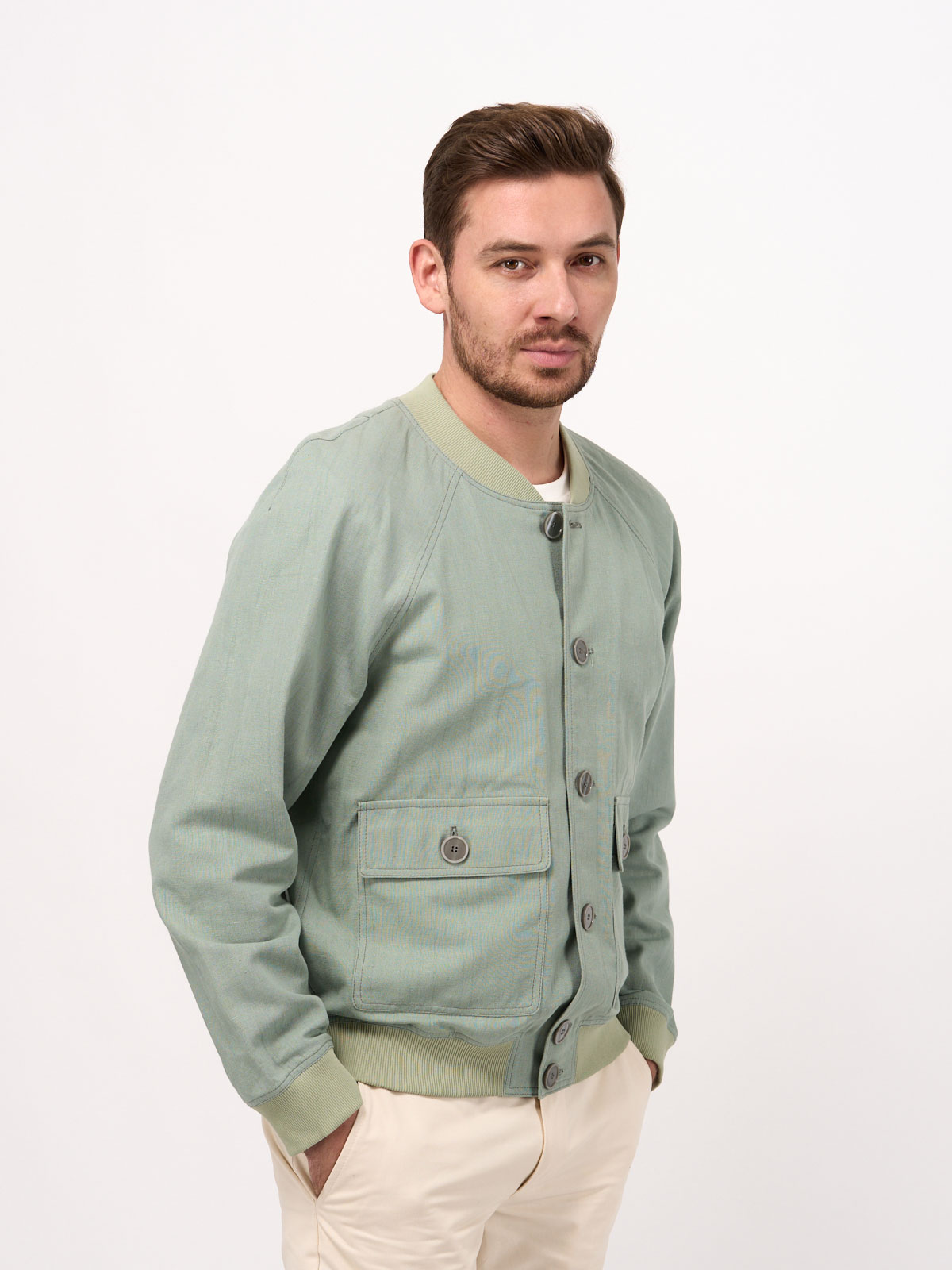 Бомбер льняной