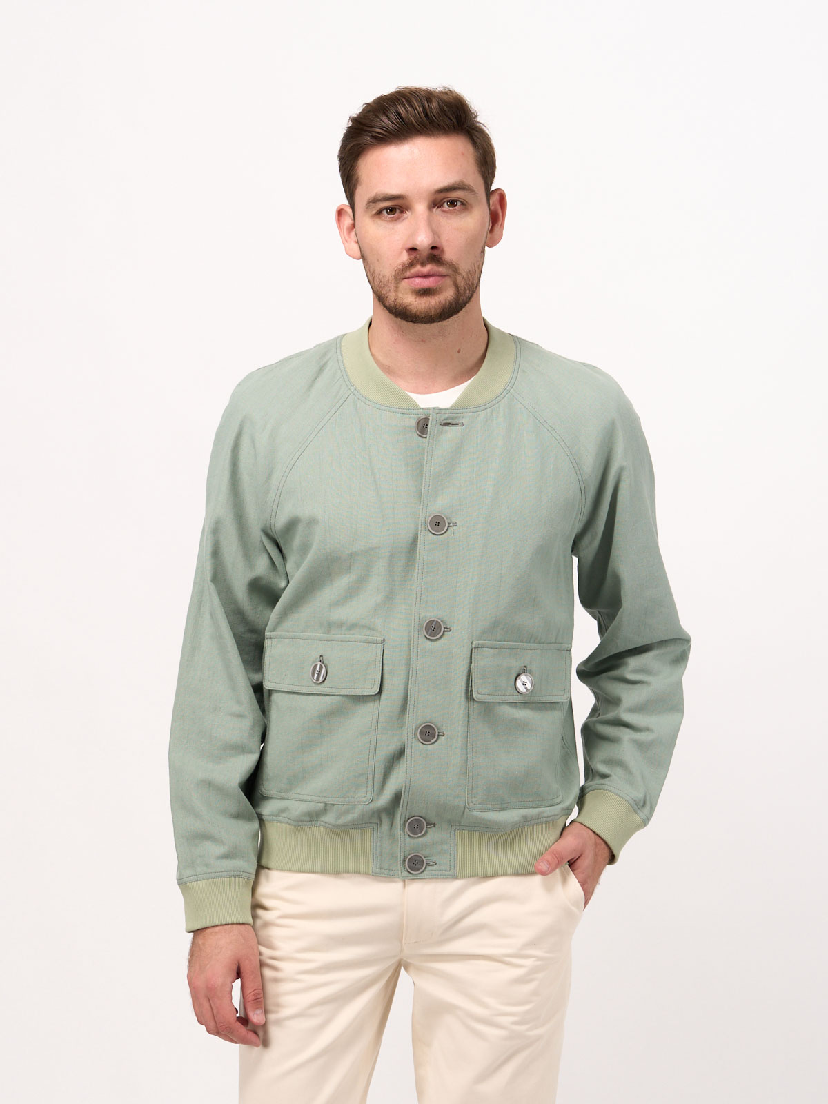 Бомбер льняной