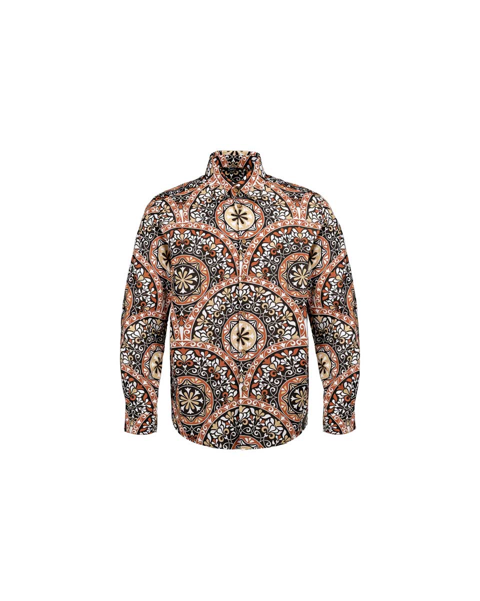 Рубашка из хлопка и льна