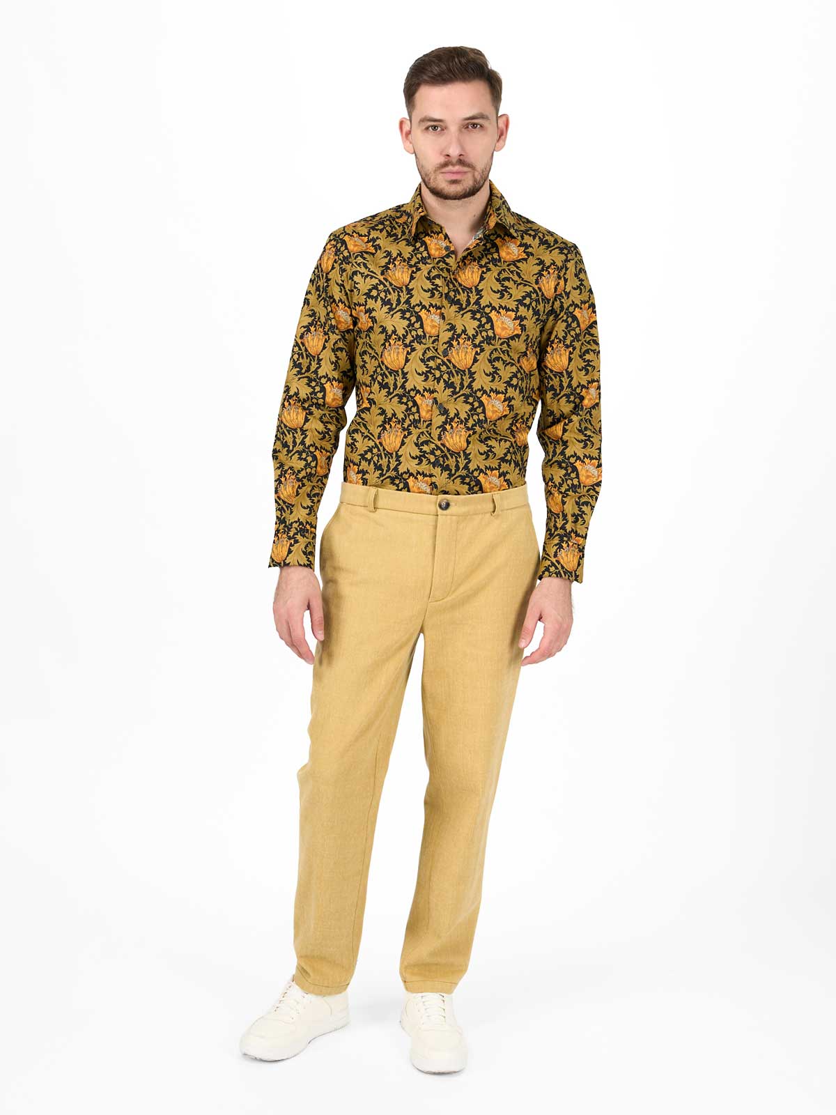 Чиносы из вареного хлопка-велюр