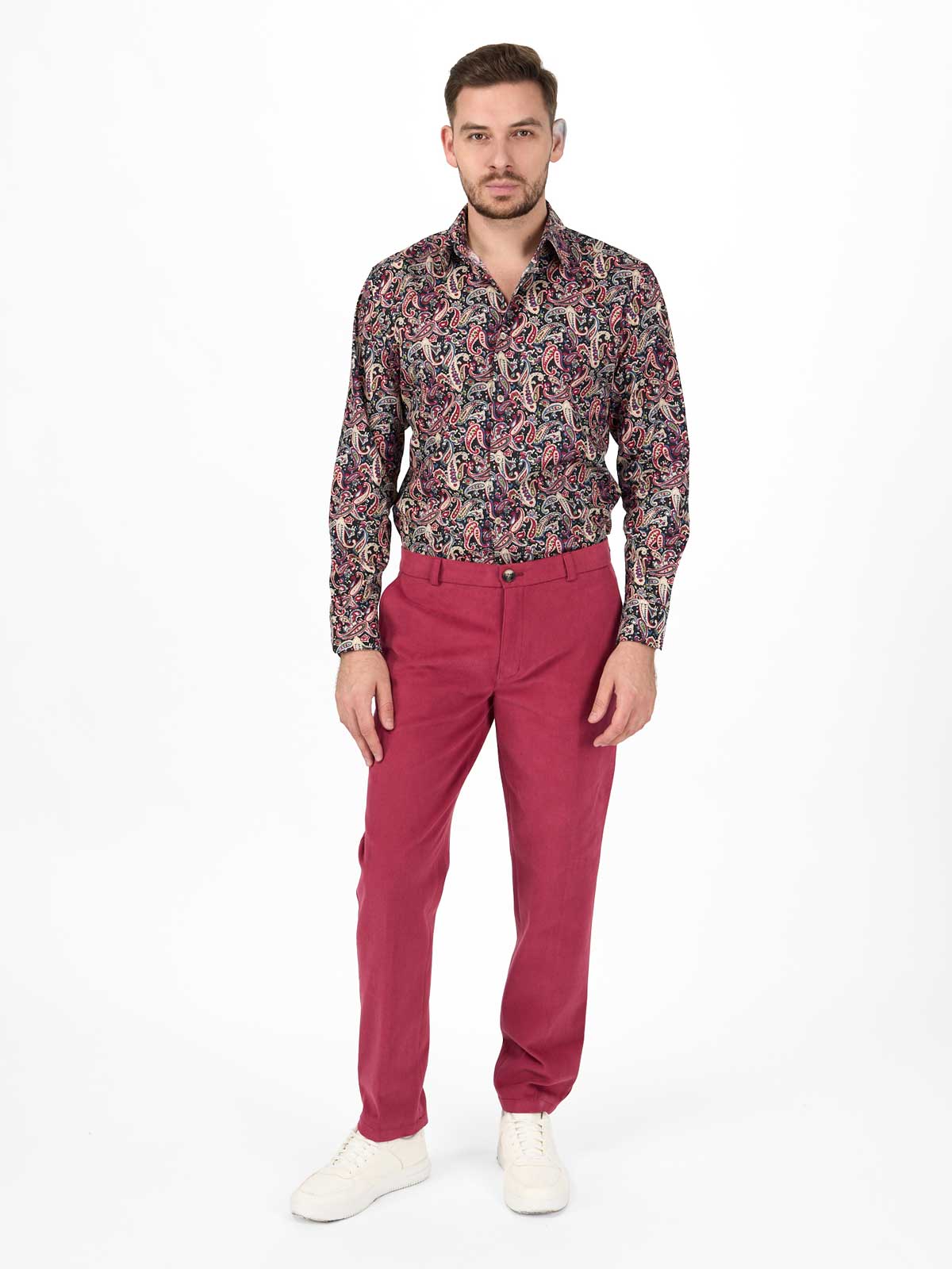 Чиносы из вареного хлопка-велюр