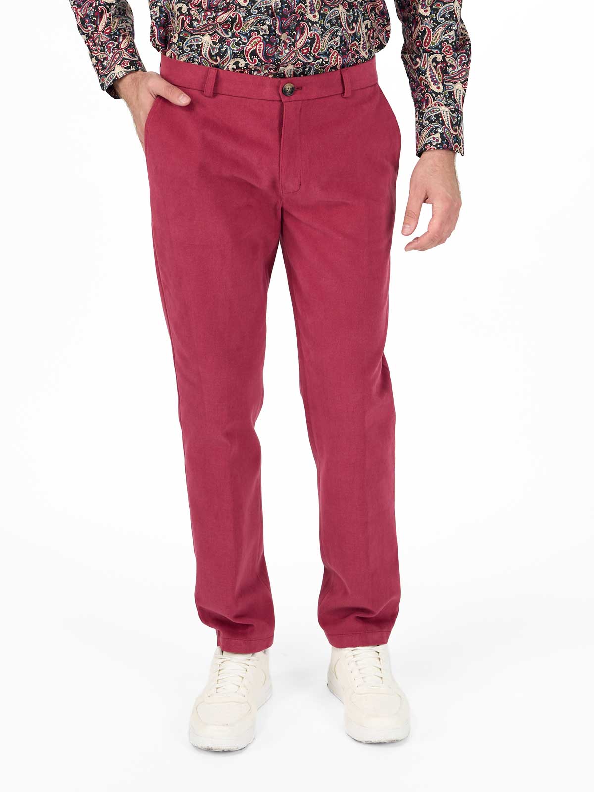 Чиносы из вареного хлопка-велюр