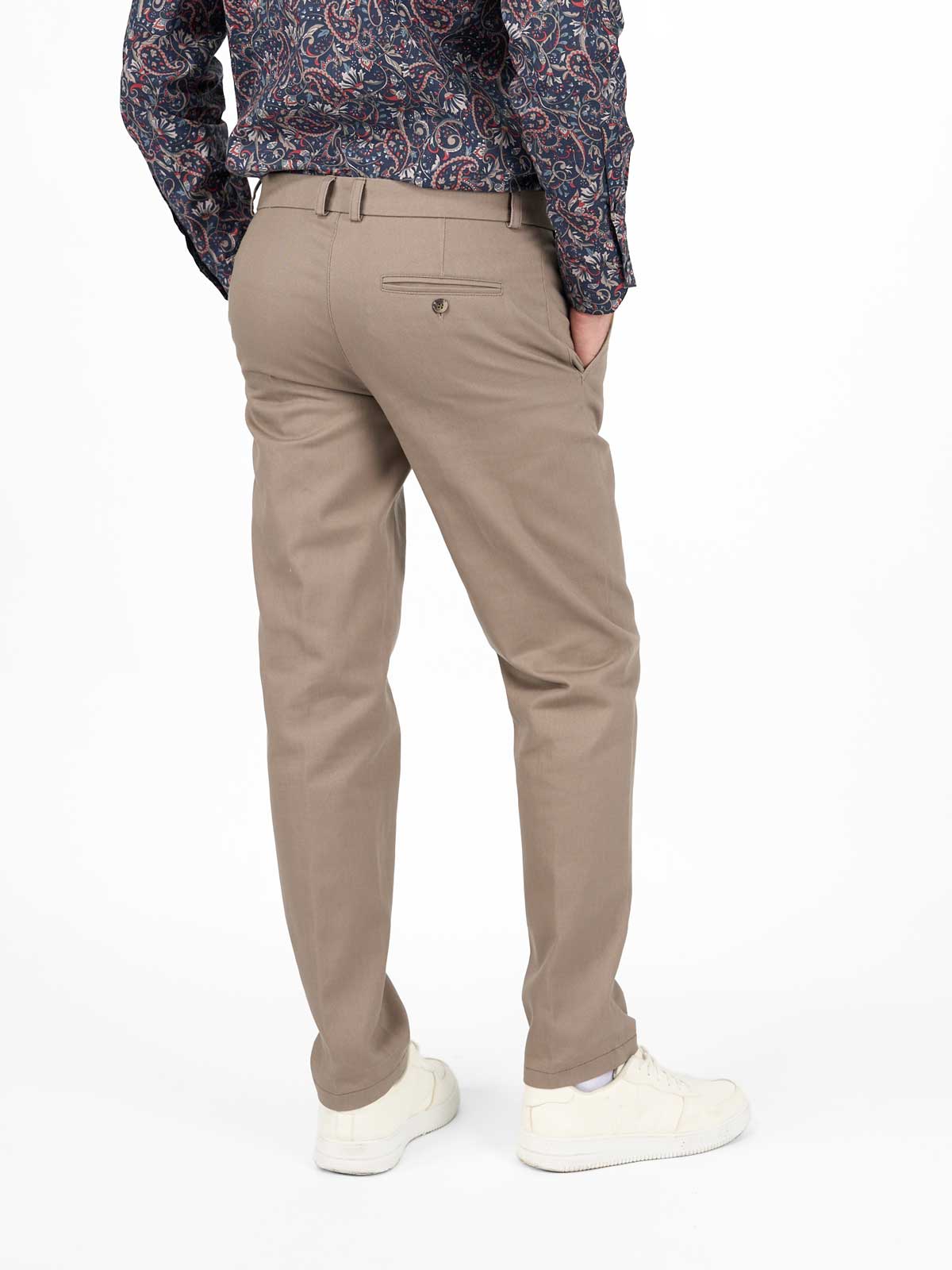 Чиносы из вареного хлопка-велюр