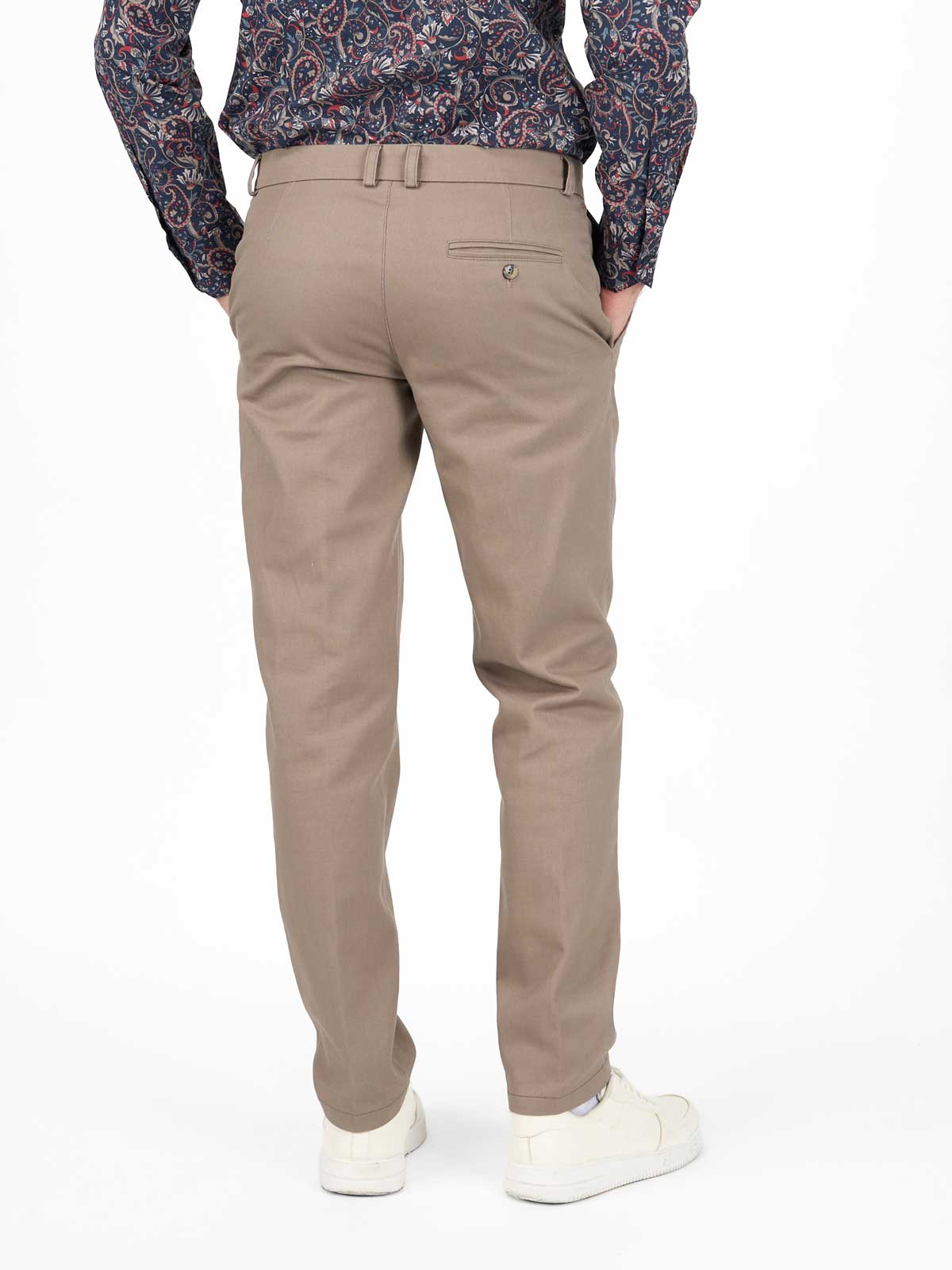 Чиносы из вареного хлопка-велюр