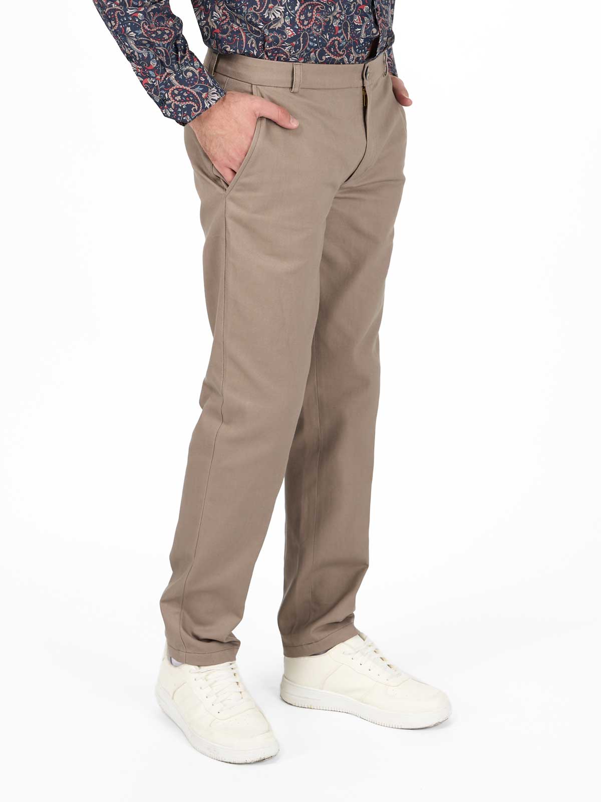 Чиносы из вареного хлопка-велюр