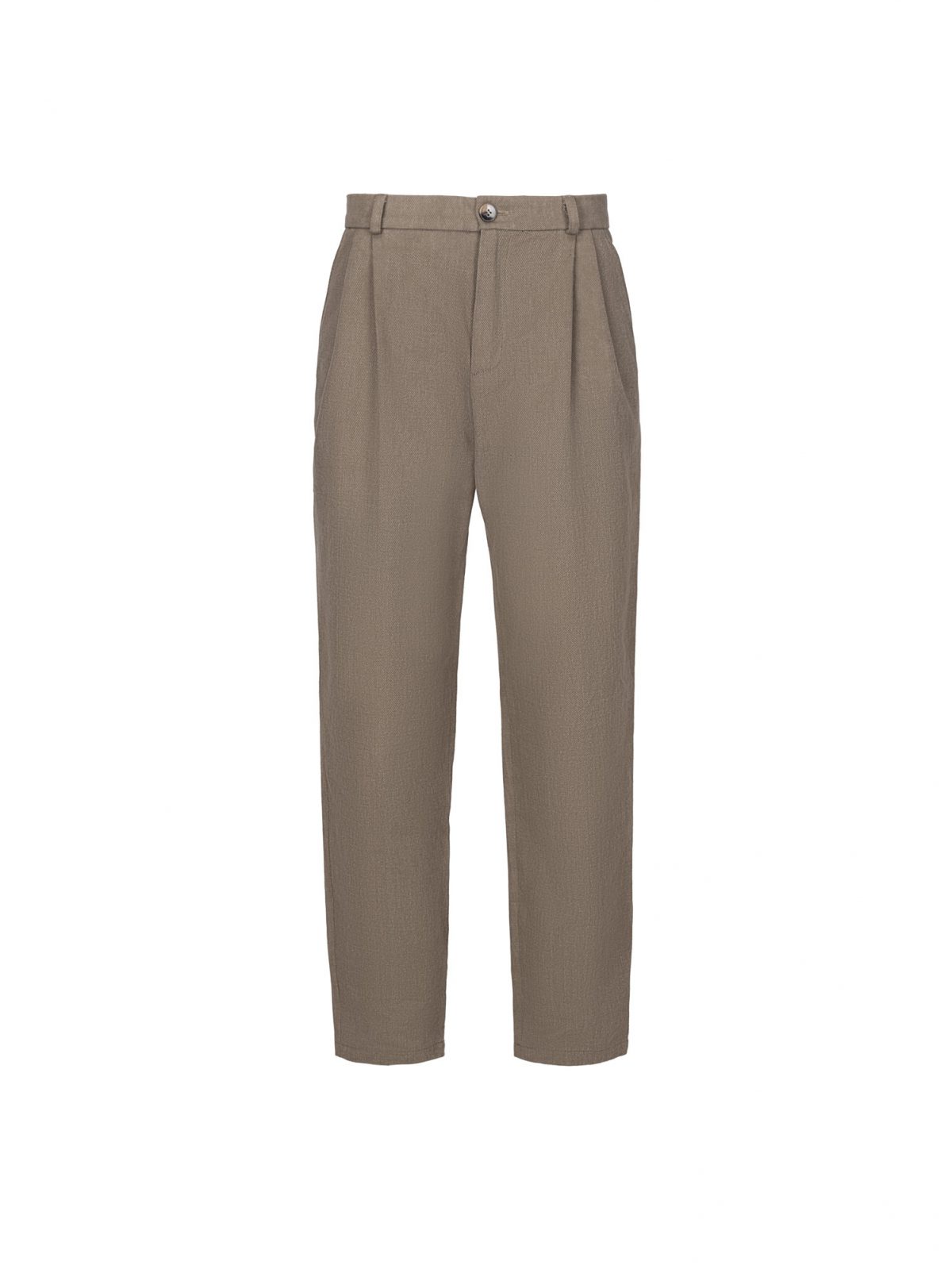 Брюки из вареного хлопка-велюр