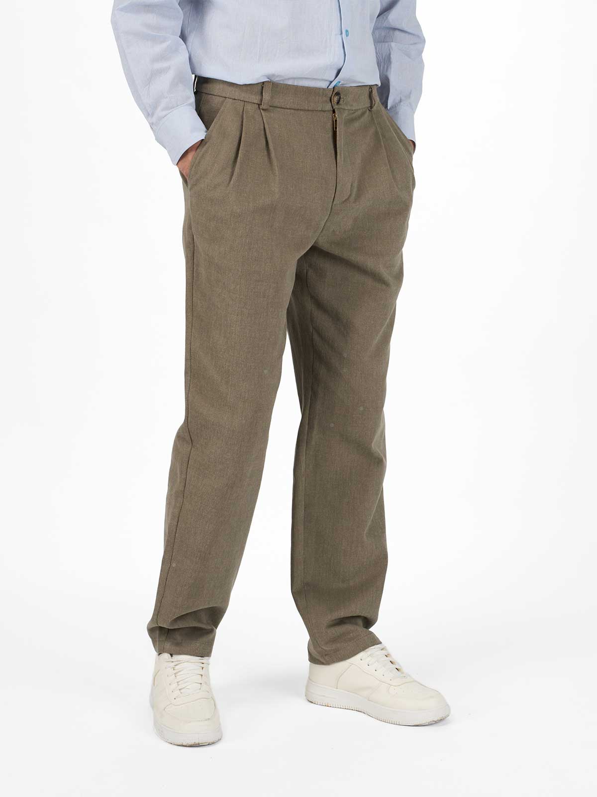 Брюки из вареного хлопка-велюр