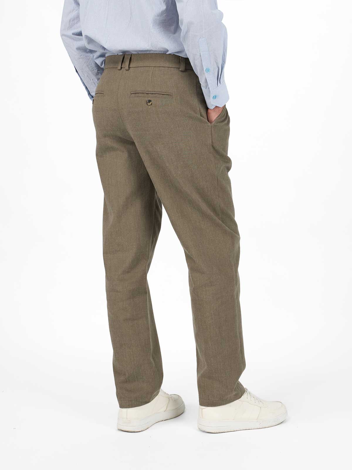 Брюки из вареного хлопка-велюр